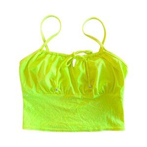 Women's Neon Yellow Bikini Top